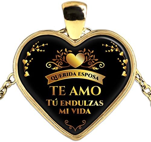 Dije Corazon de Oro Un buen regalo para mi esposa - Necklace heart gold plated