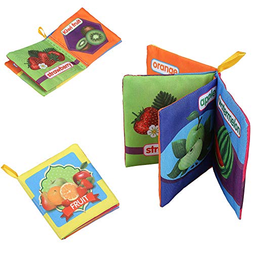 Bluefringe Baby Book,Early Learning Intelligence Development Cloth Crinkle Fabric Book Educational Toy Games - Thumbnail 4