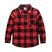 Grandwish Kids Long Sleeve Plaid Flannel Shirt 10