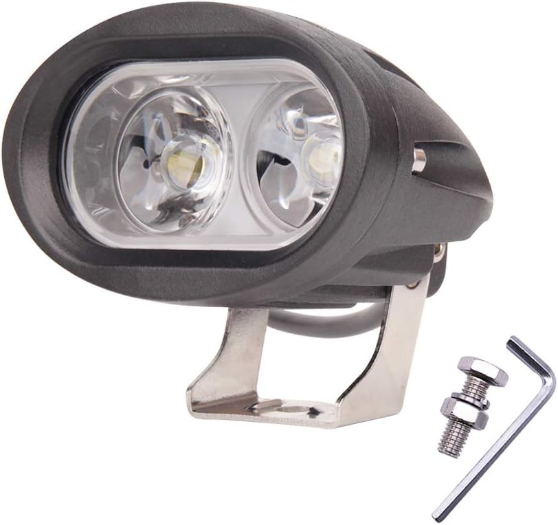 PADRAM Motorcycle Driving Light 40W 6D LED Fog Lights 6000K 4200LM White LED Pod Lights Spot Flood Combo Beam Headlight Waterproof Work Light Bar for Offroad Truck SUV ATV Boat