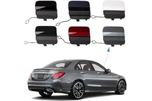 CZSHIYUE Rear Bumper Tow Hook Cover Fit For Mercedes-Benz W205 C-Class Sedan C300 C400 C43AMG 2019-2021(Only Applicable To Sports Models)Towing Eye Cap Trailer Cover 2058853303 (Black, Right Passenger Side)