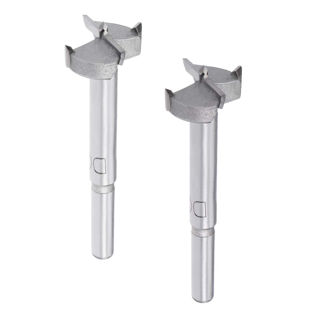 sourcingmap Forstner Drill Bits 24mm, Tungsten Carbide Wood Hole Saw Auger Opener, Woodworking Hinge Hole Drilling Boring Bit Cutter, 2pcs (Gray)