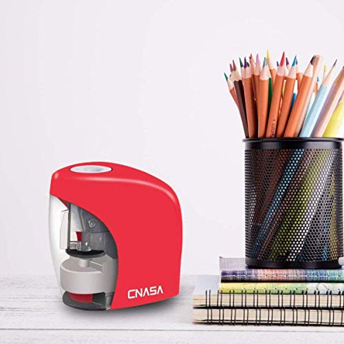 Pencil Sharpener,Electric Pencil Sharpener for NO.2 Pencils and Colored Pencils,Portable Automatic Electric Sharpener Feature for Home/School/Classroom/Office,USB or 2AA Batteries RED - Thumbnail 5