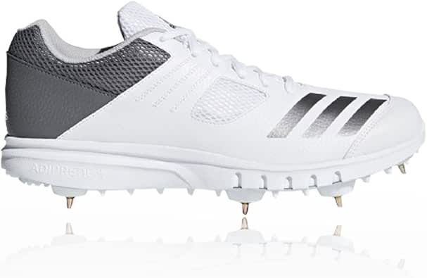 Amazon.com | adidas Howzat Mens Adult Cricket Trainer Spike Shoe White/Grey - UK 7.5 | Team Sports