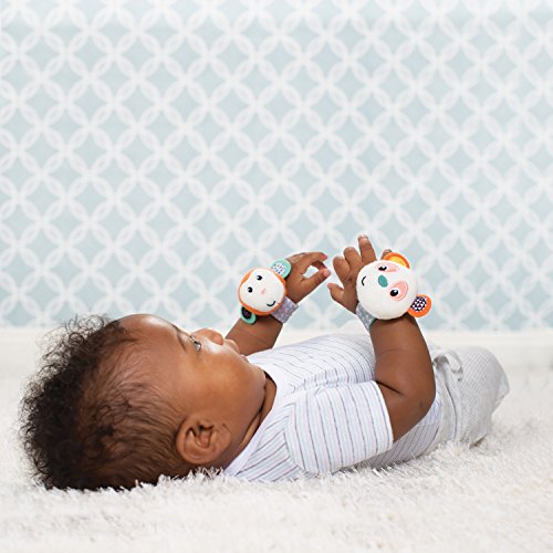 2 Infantino+Wrist+Rattles+Monkey+Panda