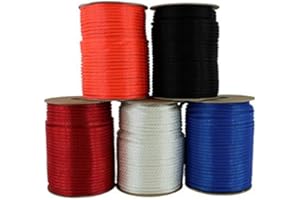 SGT KNOTS Solid Braid Nylon Utility Rope - Multipurpose Smooth Nylon Braided Utility Cord Line - for Anchors, Crafts, Towing 5/16" x 100ft (Royal Blue)