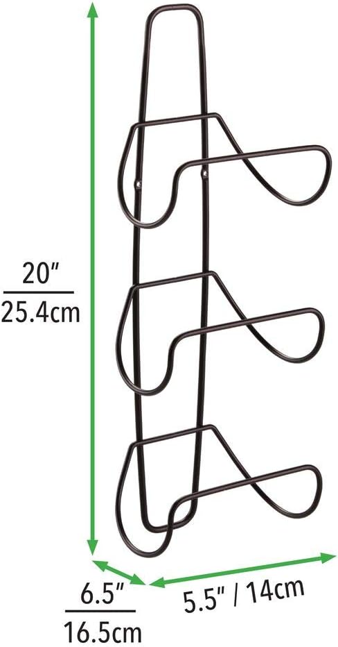 mDesign Metal Wall Mount 3 Level Bathroom Towel Rack Holder & Organizer - for Storage of Towels, Washcloths, Hand Towels, Robes - 2 Pack - Bronze: Home & Kitchen