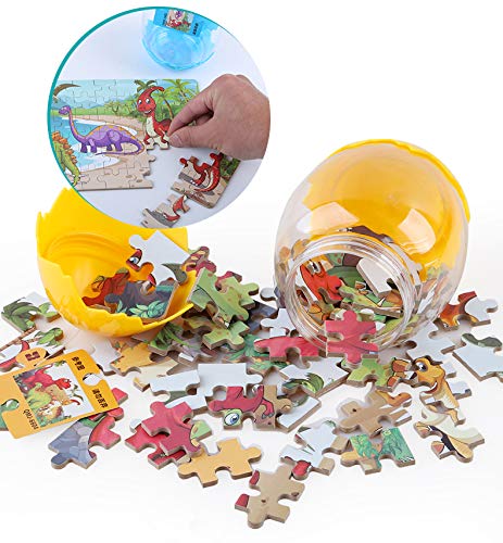 Dinosaur Puzzle,3 to 12 Year Wooden Puzzles 60 Pieces Puzzles for Kids Ages 3-12 Dino Toys 2 Pack Boys Girls Gift