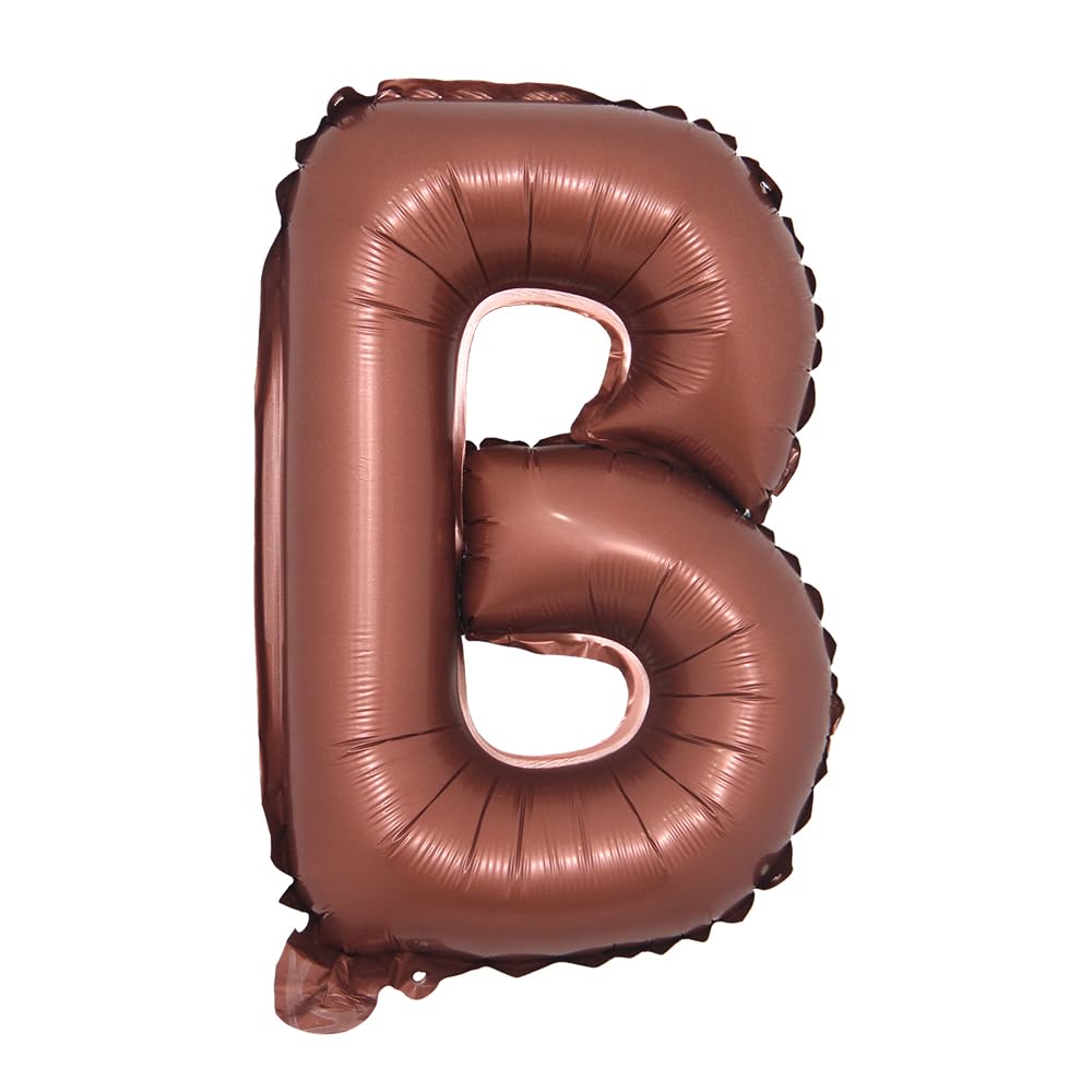 Photo 1 of Chocolate Color Letter Number Foil balloons 1pc 16inch Alphabet Digital Inflatable Balloons Wedding birthday Party DIY Decorations (16 inch Chocolate B)