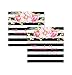 Black Stripe Floral Favor Tags (25 Pack) Thank You for Celebrating - Small Paper Label - Baby Shower - Wedding - Birthday - Rustic Party Supplies