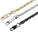 JOERICA 3PCS 6MM Wide Stainless Steel Twist Rope Chain Bracelet for Men Women Link Bracelet 22CM