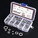 Hilitchi 300-Pcs [8-Size] 304 Stainless Steel External Tooth Star Lock Washers Assortment Set - Size Included: M2 M3 M4 M5 M6 M8 M10 M12
