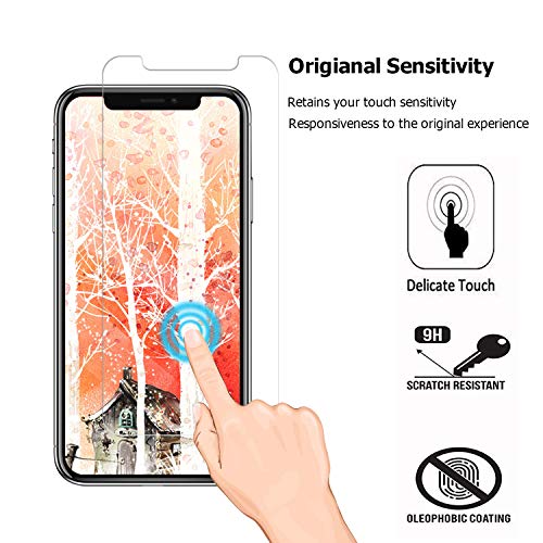image for Cafetec [3-Pack] iPhone Xs/X Glass Screen Protector,[3D Touch] [9H Har