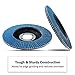 KSEIBI Zirconia Corundum 4 1/2 Inch Flap Disc Sanding Grinding Wheel (Grit #40, Blue)