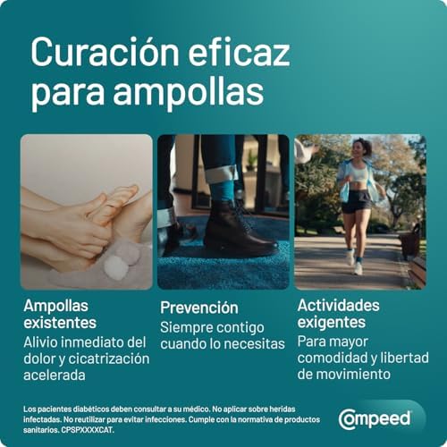 Ampolas pequenas, curativos hidrocoloides para os pés, Pack 6 unidades