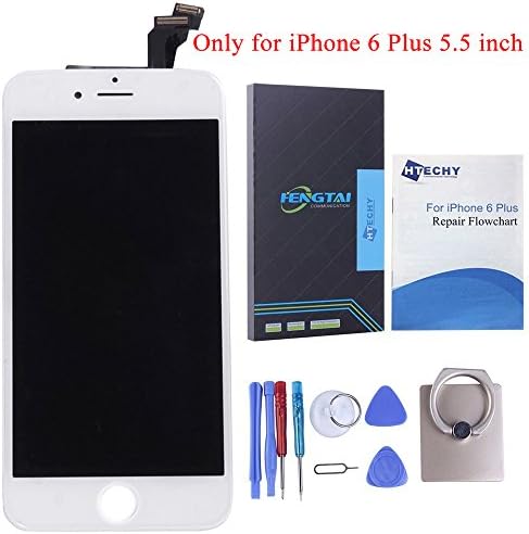 SZHSRLCD LCD Display Screen Replacement Full Set Kit with Touch Screen Digitizer Assembly for iPhone 6 Plus 5.5 inch (White)