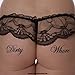 2 x Dirty Whore Temporary Tattoo Lettering in Black - Fetish Kinky Tattoo