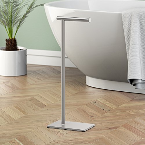 Gatco 1431SN, Modern Rectangle Base Freestanding Toilet Paper Holder