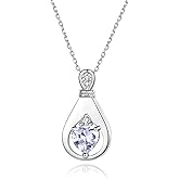 Cremation Jewelry 925 Sterling Silver Teardrop Urn Necklace for Ashes Heart Shape Memorial Keepsake Pendant for Human Ashes for Women Gift