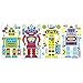 RoomMates RMK1120SCS Build Your Own Robot Peel & Stick Wall Decals