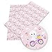 David accessories Printed Faux Leather Sheets Fabric Egg Rabbit Printed Synthetic Leather Canvas Back 9 Pcs 7.7