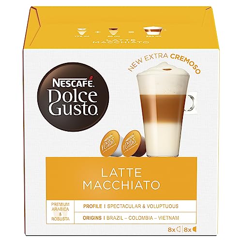 NESCAFE DOLCE GUSTO LATTE MACCHIATO COFFEE PODS, 16 CAPSULES