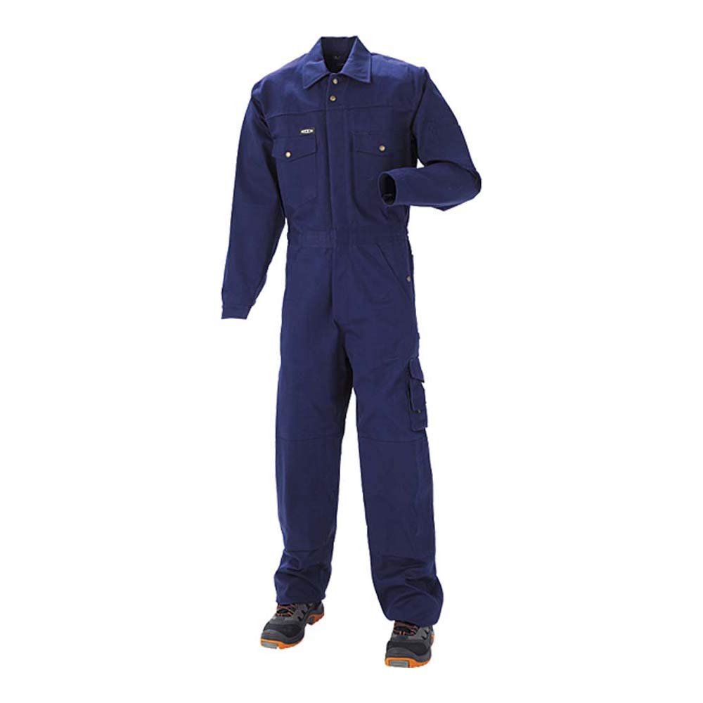 J.A.K. 101040503 Series 10104 100% Cotton Work Suit, Navy, L Size