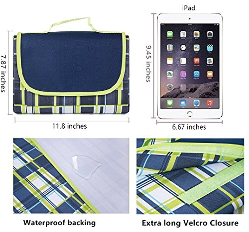 Compact Waterproof Picnic Blanket Tote, Outdoor Sand Proof Blanket Mat for Beach Family Camping Hiking Travelling, Beach Blanket Outdoor Picnic Mat Chic Style - Thumbnail 3