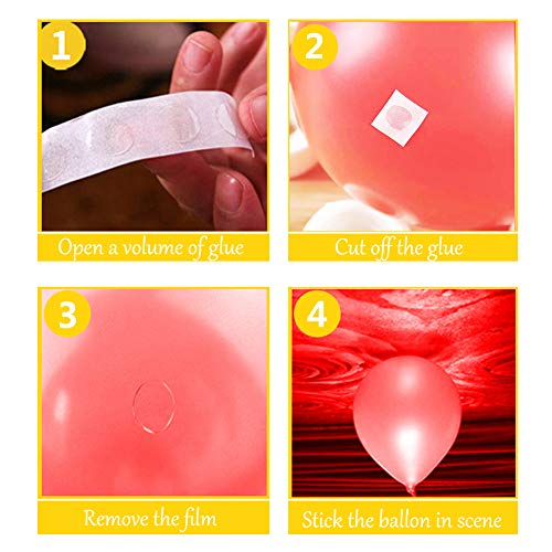 Balloon Arch Garland Decorating Strip Kit, 16Ft Reusable Balloon Tape Strip, 100 Balloon Dot Glue, 1ps Balloon Tying Tool, 32Ft Balloon Ribbon