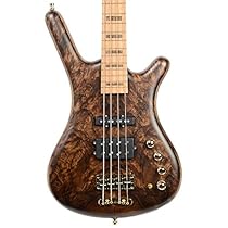 Warwick Masterbuilt/Custom Shop Corvette $$ 4 LTD 2016 4-String Black Walnut Burl Top/Black Korina Body Natural Satin
