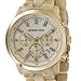 Michael Kors Women's MK5217 Oversized Horn Watch, Ivory Tone Plastic Link Quartz Chronograph Gold Tone Mother Of Pearl