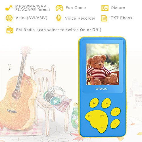 Wiwoo B4 8GB Kids MP3 Players With Game For Child Children ,Portable