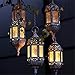 Metal White Hanging Decorative Candle Lanterns, Wedding Decoration Candlestick Holder, Moroccan Candle Lanterns for Christmas Including 17Inch Chain with Hook