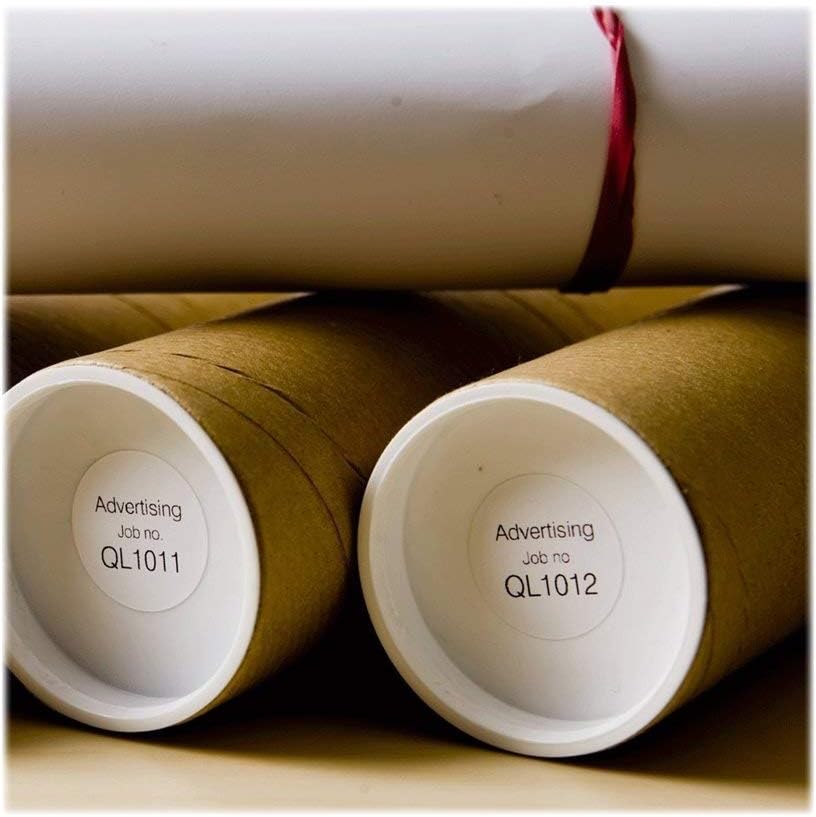 Brother DK-11219 Label Roll, Round Labels, Black on White, 1200 Labels, 12mm, Brother Genuine Supplies, White With Black - Image 4