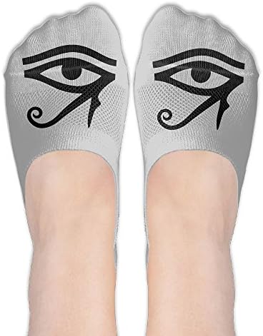 Women's No-Show Liner Socks Print Non Slip Flat Boat Line Women Sokcs - THE EYE OF HORUS Ra Egyptian Illuminati