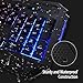 Rainbow LED Backlit Gaming Keyboard with Anti-ghosting Multimedia Control, Lumsburry Large Size USB Wired Keyboard for PC Games Office (Black)thumb 4