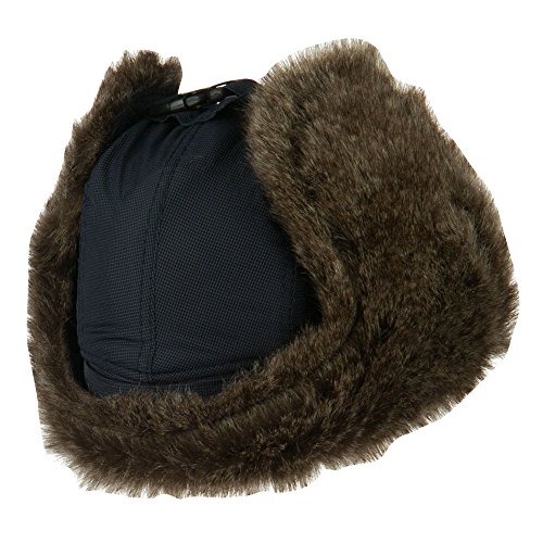 Boy's Ripstop Faux Fur Trooper Hat - Blue OSFM