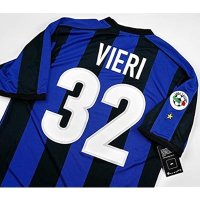 France VIERI#32 Inter Milan Home Retro Soccer Jersey Palestine | Ubuy