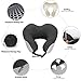 Heating Therapy Neck Pillow Travel Cervical Pillow with Memory Foam Core & Washable Cover Infrared Ray Heating with Adjustable Temperature for Neck Stiff & Sore Relief U shaped for Neck Support (gray)