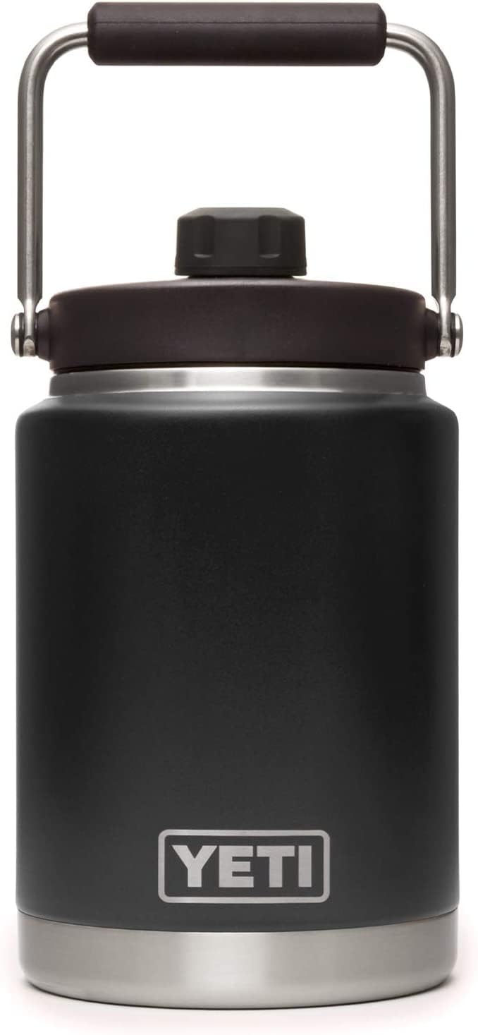 YETI Rambler Jug, Vacuum Insulated Stainless Steel Jug with Leakproof Magcap, Black, 1.8 L