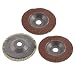 uxcell 4" x 5/8" 320 Grit Flap Sanding Discs Polish Grinding Wheel 3pcs