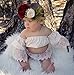 Newborn Baby Girls Off Shoulder Lace Tops Shorts Dress 2Pcs Party Outfit Set Clothes (18-24 Months, White)