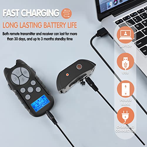 DOGREAT Dog Training Collar, 4 Training Modes Shock Collar with 1000Ft Remote for Large Medium and Small Dogs, Dual Shock Design Dog Shock Collar, Rechargeable Waterproof Training Collar for Dogs