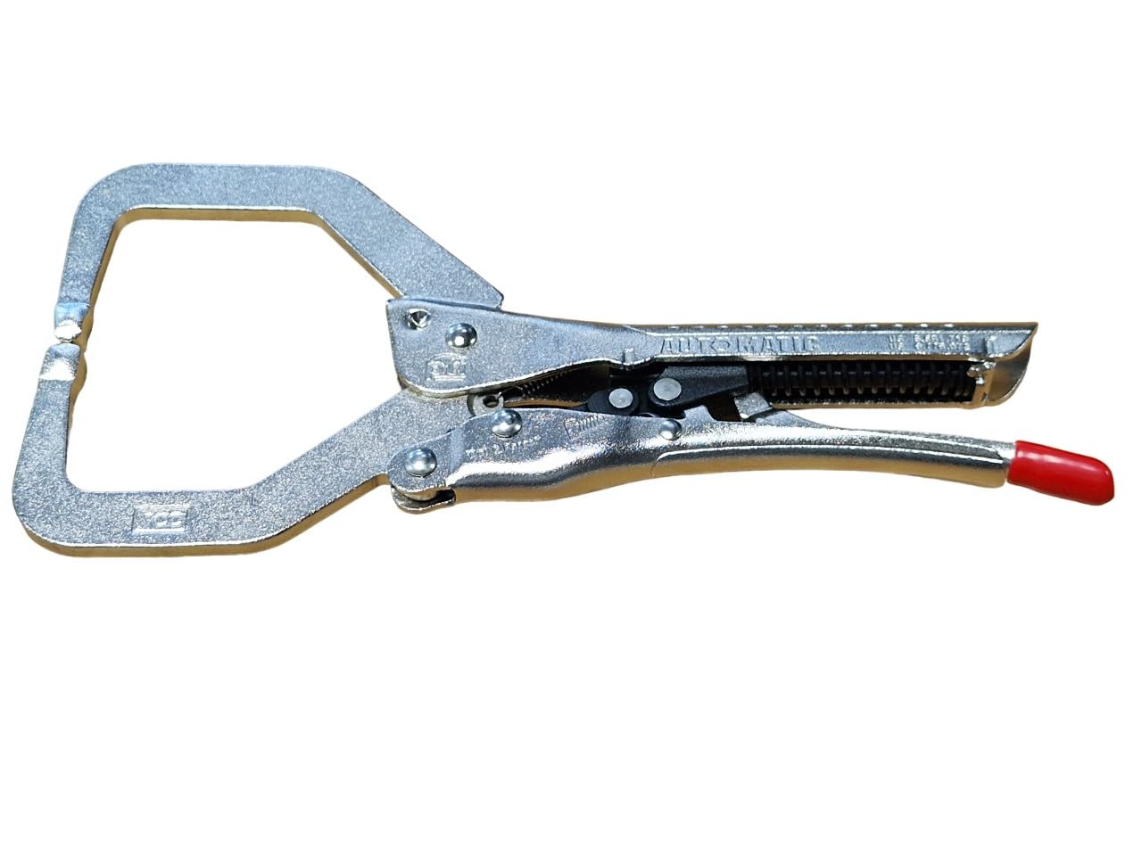 PTI Automatic Locking Vice Grip Pliers 7" - Auto C Clamp Heavy Duty, Adjustable Opening Locking Pliers Metal DIY Woodworking