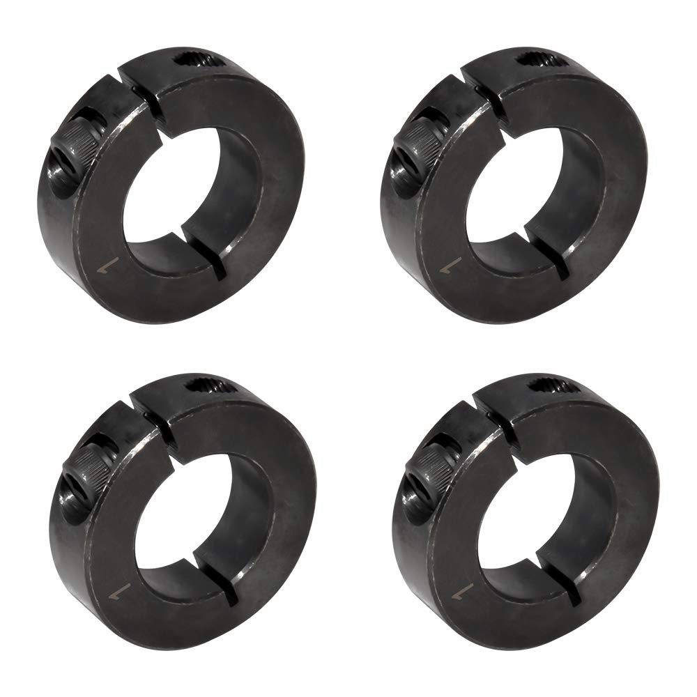 AZSSMUK 1" Bore Single Split ClampOn Shaft Axle Collars with Set Screw