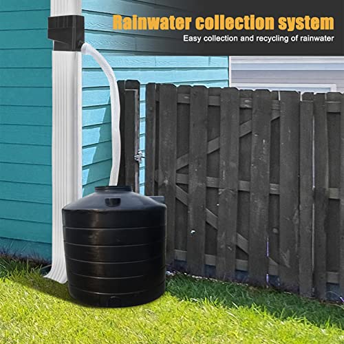 BORDSTRACT Rain Water Collection System, Rain Barrel Diversion Kit to Divert Water with a 40 Inch Hose, Fits 2'' x 3'' Standard Gutter Downspout(Black)