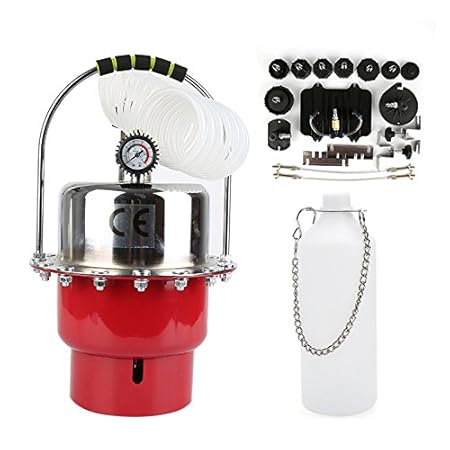 5L Bremsenentlüfter Druckluft Bremsenentlüftungsgerät Werkzeug Adapter Rot