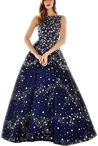 DressCustom Women's Shiny Lomg Event Party Evening Dresses 2017 DC79 (Navy Blue,22)