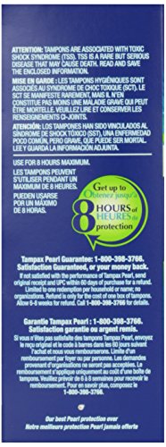 Tampax Pearl Plastic, Super Absorbency, Unscented Tampons, 18 Count