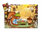 Djeco DJ07218 Silhouette Puzzle-The Squirrel's Snack Puzzle